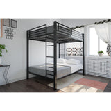 DHP Full Kids Metal Bunk Bed, Black DHP