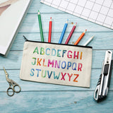 Outus Canvas Zipper Pouch Bags Canvas Pencil Pouch Blank Makeup Bags DIY Craft Bags Pencil Case Multipurpose Cosmetic Pouch for Cosmetic Toiletry Stationery Storage (30 Pieces) Outus