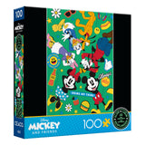 Ceaco - Disney - Mickey and Friends - Mickey Party of Six - Glow in The Dark -100 Piece Jigsaw Puzzle Ceaco