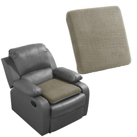 HOMBYS Tufted Furry Recliner Seat Cushion for Elderly Memory Foam Curved Edge Large Square Seat Cushion for Recliner Chair, Floor Pillow, Office Chair, Car, No Pressure on Thighs,Coffee Color HOMBYS