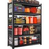 PRESTELION 72" H|48" W Garage Shelving Unit and Storage-Easy Assembly Metal Shelves 5-Tier Rack|Heavy-Duty Adjustable Shelf|Steel Rust-Resistant Shelves for Industrial,Warehouse,Basement PRESTELION