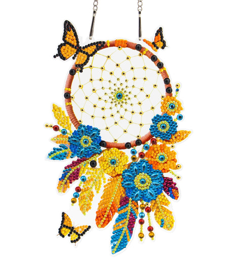 geesfayan Hanging Diamond Art Kits,Diamond Painting Suncatchers, DIY Gem Art Craft Painting Kit, Home and Garden Decor(Dream Catcher) geesfayan