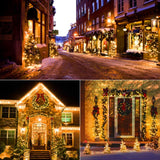 BrizLabs Clear Christmas Lights Outdoor 300 Count 69.6ft Incandescent Christmas Lights Connectable Warm White String Lights UL Certified Xmas Mini Lights Green Wire for Indoor Tree Holiday Party Decor BrizLabs