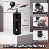 AKALLIBRE Airbrush Kit with Compressor, 48PSI High-Pressure Non-Clogging Airbrush Gun with 0.2/0.3/0.5mm Nozzles, Portable Airbrush for Nails Art, Cake Decoration, Painting etc. AKALLIBRE