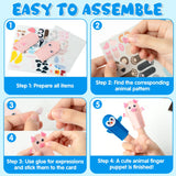 COcnny Animal Finger Puppets Crafts - 20pcs DIY Farm Felt Hand Puppet Making Kit for Kids, Make Your Own Art Fingers Story Telling Toy, Animals Role Play for Boys Girls Toddles School Birthday COcnny