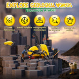 GobiDex Amber Dig Kit-Artificial Insect Resin, Excavate 6 Insects Specimens, STEM Geographic Educational Bugs Toys, Excavation Toys for Fun Bugs Party Favors, Science Kits for Kids Age 6-8 8-12 GobiDex