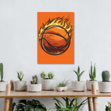 Kaliosy Framed Paint by Numbers Kits for Adults Basketball, Oil Painting Ball Pre Drawn Canvas Drawing Paintwork with Paintbrushes Acrylic Beginner Wall Home Decoration 8x12 inch Kaliosy