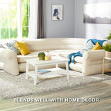 Intex 68575EP Inflatable Corner Sofa: L-Shaped – Indoor Use – 2-in-1 Valve – 880lb Weight Capacity – 101” x 80” x 30” Intex