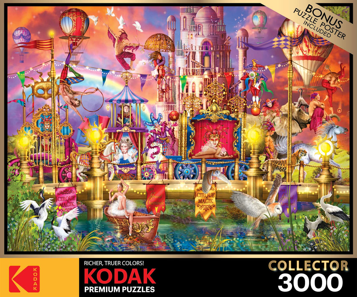 RoseArt - Kodak Premium - Magic Circus Parade - 3000 Piece Jigsaw Puzzle for Adults RoseArt