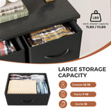 Jocoevol Fabric Dresser for Bedroom with 9 Drawers - Sturdy Steel Frame, Wooden Top & Easy Pull Chest of Drawers with Fabric Bins, Storage Organizer for Closet, Guest Room, Entryway (Black) Jocoevol