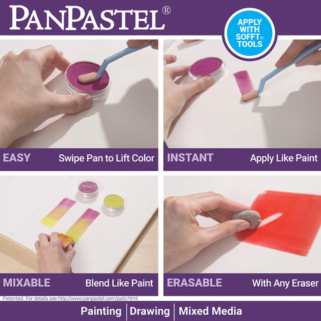 PanPastel Artist Pastels by GOLDEN, Flower Coloring 1 - Susan Tierney Cockburn Set, 10 Color, Professional Artist Pastels, Unique Pan Format (cake-like) PanPastel
