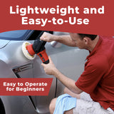Shurhold 3101 Dual Action Random Orbital Car Boat Buffer Polisher Starter Kit with 16oz Pro Polish Wax & Sealant, 6.5” Foam Pad, Microfiber Towel, and Carrying Bag , Red Shurhold