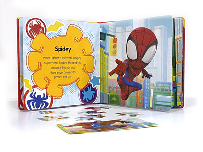 Marvel Spidey and his Amazing Friends My First Puzzle Book - Jigsaw Puzzles for kids, 10-page board book, 5 puzzles to enjoy