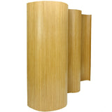 Oriental Furniture 6 ft. Tall Bamboo Wave Screen - Honey Red Lantern