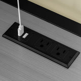 Space-Saving Metal Foldable Murphy Bed with Dual Twin Beds, Built-in Wardrobe, Shelves, and Power Outlet, 2 in 1 Design for Small Spaces (Grey/2T) Quarte