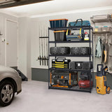 PeacefulHues 48x24x72 Inch Garage Shelving Heavy Duty, Storage Shelves 2500Lbs Capacity, Adjustable Metal Shelving Unit, 5 Tier Industrial Shelves for Basement Workshop PeacefulHues