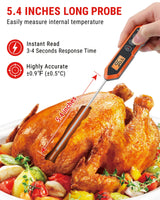ThermoPro TP15H Waterproof Instant Read Food Thermometer for Cooking, Digital Meat Thermometer Probe with Backlight & Calibration, Cooking Thermometer for Meat Liquids Candy BBQ Oven Turkey ThermoPro