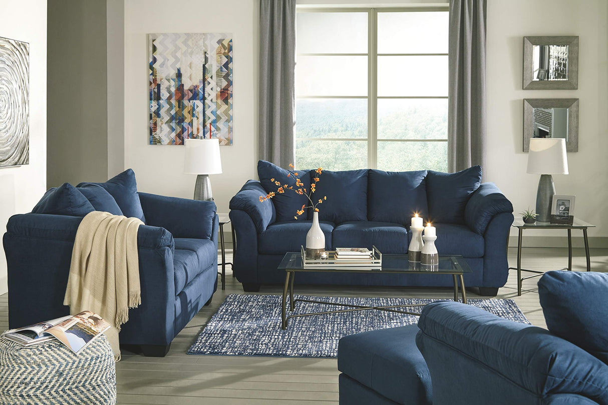 Signature Design by Ashley Darcy Casual Plush Loveseat, Dark Blue Signature Design by Ashley