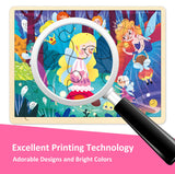 MoinKidz Wooden 48-Piece Jigsaw Puzzle for Kids Ages 3-5, Fairy Night, Includes Tray, Develops Hand-Eye Coordination & Problem-Solving Skills MoinKidz