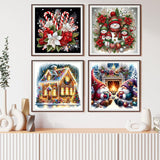 Diamond Art Kits for Adults Beginner, 4 Pack Christmas DIY Modern Diamond Painting Kits 5D Diamond Dots Gem Art Crafts with Tools,Round Full Drill Funny Crafts for Home Wall Decor&Gift-12x12 inch Fairyland JinWenn