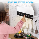 Best Choice Products Pretend Play Corner Kitchen, Ultimate Interactive Wooden Kids Playset w/Lights & Sounds, Ice Maker, Hood - Farmhouse White Best Choice Products
