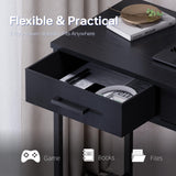 Pamray 32 Inch Small Computer Desk with 2 Drawers for Bedroom Study Writing Home Office Table for Small Spaces Black Pamray