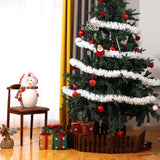 Dingion 59 Feet Christmas Tinsel Garlands Metallic Twist Garland Hanging Garland Ornaments for Halloween Christmas Tree Party Supplies Indoor and Outdoor Decoration(Shinny,White) Dingion