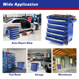 Barphygo 5-Drawer Rolling Tool Box, Tool Chest with Wheels & Lock Garage Storage Cabinets Tool Cart on Wheels, Toolbox Organization Workbench for Garage, Workshop, Warehouse & Repair Shop Barphygo