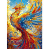 KEYIFA Diamond Art Kits Phoenix Diamond Painting for Adults, 5D Round Full Drill, Phoenix Diamond Dots Mosaic Painting for Beginner, DIY Gems Art Craft for Home Wall Decor 30x40cm KEYIFA
