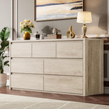 GarveeHome 7 Drawer Dresser for Bedroom, Wide Modern Chest of Drawers, Large Wood Dresser Wooden Storage Organizer for Living Room, Hallway Entryway GarveeHome