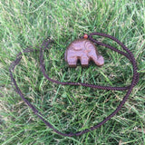 MELOP Handmade Wooden Carving Elephant Pendant Retro Folk for Sweater and Leisure Dressing/Clothing Accessories/Home Decoration Pendant - Wooden Elephant MELOP