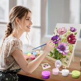 JOOZ Paint by Numbers Kit for Adults with Frame, Flowers Adult Paint by Number Kits with Easel, DIY Flowers Acrylic Oil Painting Kit Framed for Home Wall Decor 8x12 Inch JOOZ