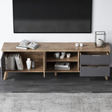 Miuuod 67" TV Stand for 55/60/65 inch TV inch TV,Mid Century Farmhouse TV Stand,Entertainment Center,Retro Media Consol with Storage for Living Room Miuuod