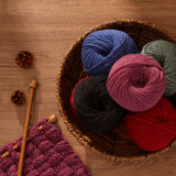 Gisimo 100% Merino Wool Yarn, 3-Ply Luxurious and Soft Yarn for Hand Knitting & Crocheting (Mocha, 1Ball) Gisimo