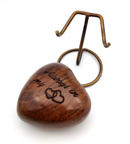 5MOONSUN5 Wooden Heart Urn Keepsake Cremation Urn for Human pet Ashes Handcrafted Urn Heart Shaped - Perfect for Adults & Infants with Brass Stand 3 - WoodArtSupply