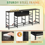 WLIVE 12 Drawer Dresser for Bedroom, Black Dresser TV Stand for 65, 70, 75 inch TV with Led Light & Charging Station, Wide Chest of Drawers with Open Shelves, Fabric Dressers for Closet, Living Room WLIVE