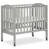 Dream On Me 2 in 1 Folding Portable Crib in Cool Grey, Greenguard Gold Certified , 40x26x38 Inch (Pack of 1) Dream On Me
