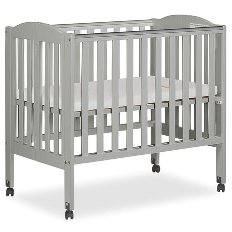 Dream On Me 2 in 1 Folding Portable Crib in Cool Grey, Greenguard Gold Certified , 40x26x38 Inch (Pack of 1) Dream On Me