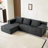 ANONER 103” Modular Sectional Sofa - L Shaped Upholstered Cloud Couch, Free Combination Deep Seat Corner Sofa, Sectional Couches for Living Room, Modern Minimalist Couch, Dark Grey ANONER