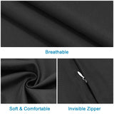 Coddsmz Set of 2 Sublimation Blanks Pillow Cases Cushion Covers Heat Transfer Pillow Cases DIY Cushion Cover with Concealed Zipper 18x18 Inch Black Coddsmz