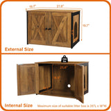 DWANTON Litter Box Enclosure, Cat Litter Box Furniture Hidden, Reversible Entrance Can Be on Left or Right Side, Wooden Cat Washroom Indoor, Warm Brown, 27.6 Inches Dwanton