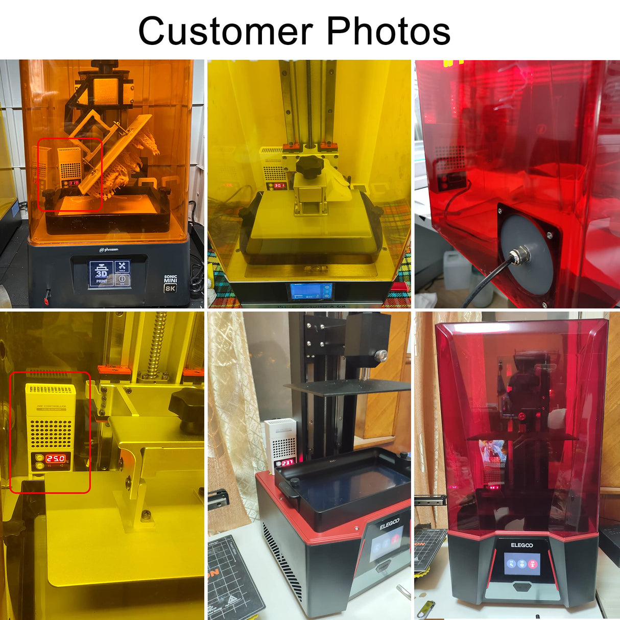 Youyoute Mini Heater for 3D Printer, Resin 3D Printer Temperature Controller Heating Thermostat Temp Control for LCD DLP 3D Printers YOUYOUTE