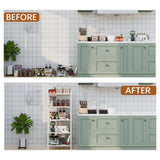 GIOTORENT 5-Tier Pantry Shelves with Wooden Boards, Heavy Duty Storage Shelves & Book Shelf, Adjustable Metal Shelving Unit for Kitchen Bathroom Laundry Organizer, Sturdy Rust-Resistant, White