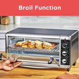 BLACK+DECKER 8-Slice Extra Wide Convection Toaster Oven, Fits 9"x13" Oven Pans and 12" Pizza, Bake, Toast, Broil, and Keep Warm Functions, Countertop Compact Design with Stainless Steel Finish BLACK+DECKER