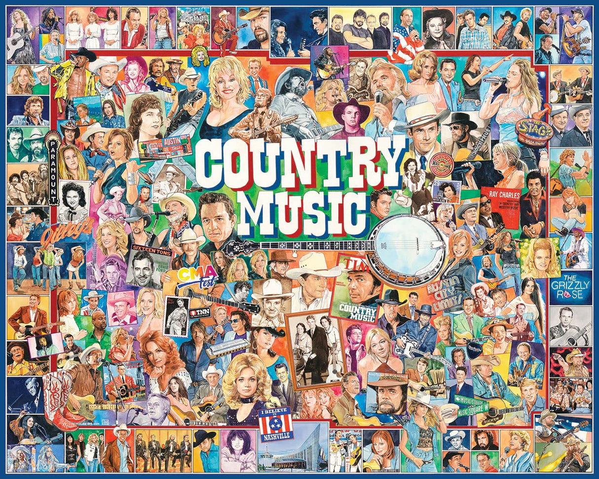 White Mountain Puzzles Country Music, 1000 Piece Jigsaw Puzzle White Mountain