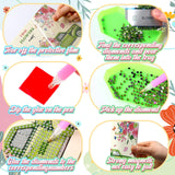 Saillong 12 Pack Spring Diamond Painting Greeting Card Kits Easter Diamond Art Cards with Envelopes Gnome Tulips Flowers 5d Rhinestones Painting Kits for Adults DIY Crafts Family Friend Spring Gifts Saillong