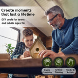 LushYards DIY Wooden Bird Houses for Outside | Hanging Bird House Kit for Adult | Build it Yourself Birdhouse | Build Your Own Birdhouse Building Kits for Adults | Wood Craft Kits for Adults to Build Generic