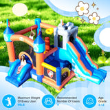 Commercial Bounce House for Big Kids Adult,Heavy Duty PVC 16FT(L) Inflatable Bounce House with Slides & Ball Pit, Ring Toss Game, Basketball Hoop Great for Party Backyard School Event-1100W Blower Tryset