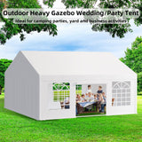 GarveeLife 20x20 FT Elegant Outdoor Party Tent Canopy - Removable Sidewalls, Sturdy Construction, Ideal for Weddings, BBQs, and Events with 3 Convenient Storage Bags. GarveeLife