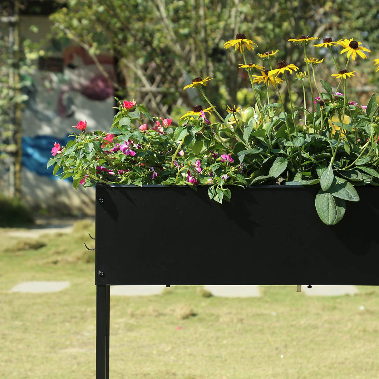 MIXC Metal Raised Garden Bed Outdoors with Legs, Elevated Planter Boxes Raised for Gardening, Large Planter Box for Vegetable Flower Herb MIXC